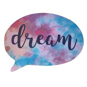 Brand new Dream thought bubble wall decor
